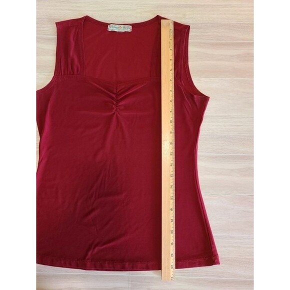 Vintage Suzie Red Tank Top Sleeveless Blouse Size S Stretch Knit Y2K Style - Picture 6 of 6